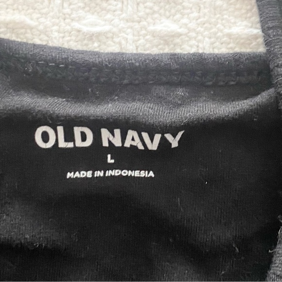 Old Navy Black Ribbed Crop Camisole Large - Picture 2 of 6